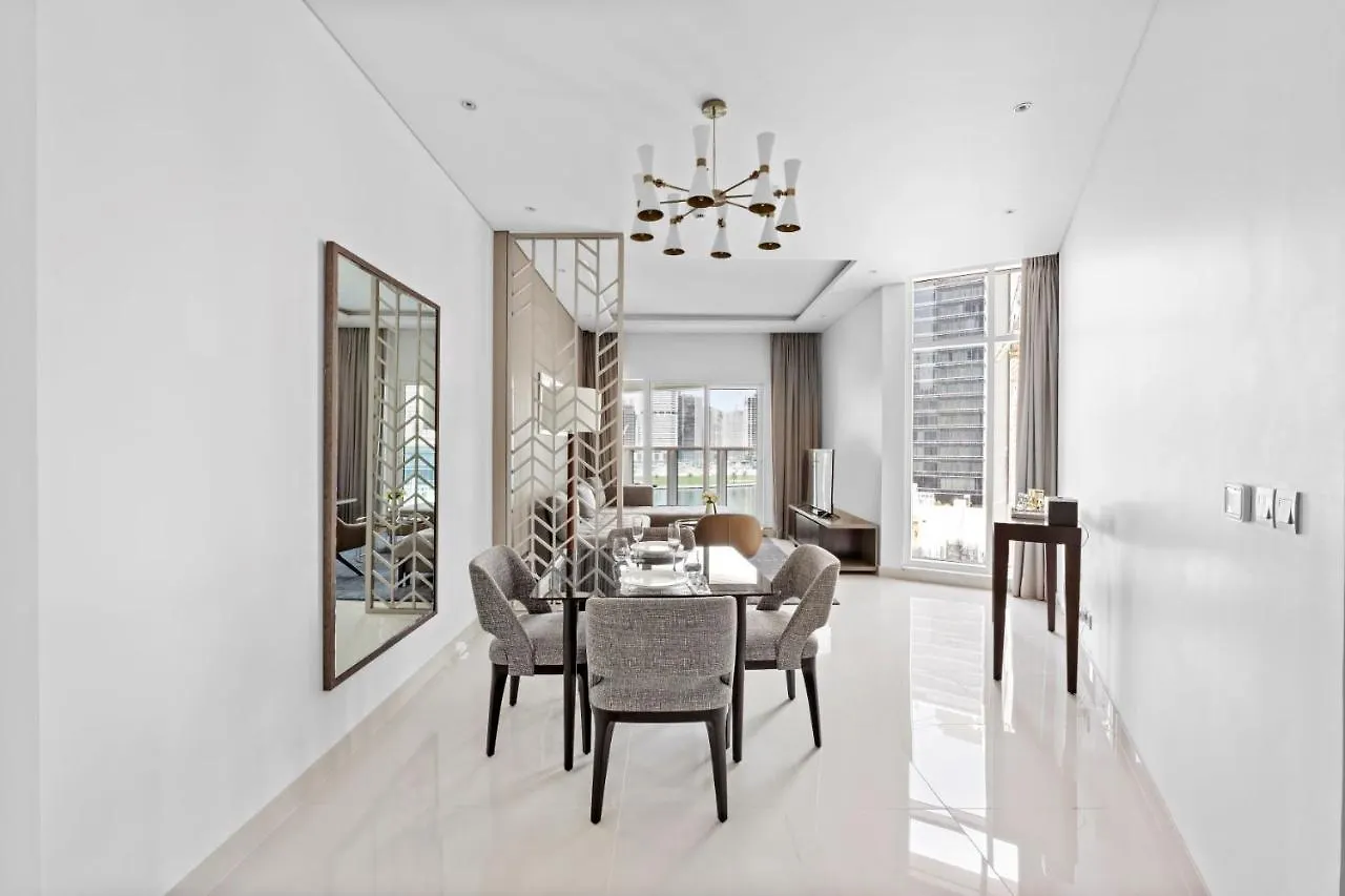 A Living Modern 1Br Apartment With Balcony & Canal View At Prive-517 Business Bay Dubai